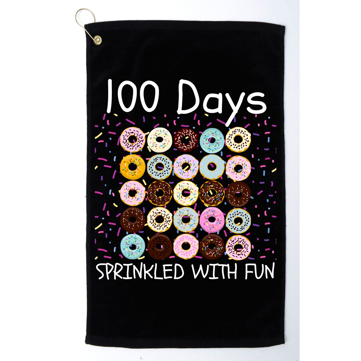 100 Days Sprinkled With Fun, 100th Day Of School, 100 Days Golf Towel