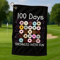 100 Days Sprinkled With Fun, 100th Day Of School, 100 Days Golf Towel