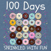 100 Days Sprinkled With Fun, 100th Day Of School, 100 Days Garment-Dyed Sweatshirt