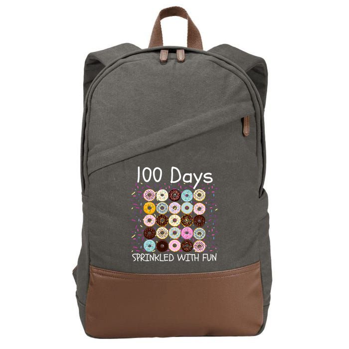 100 Days Sprinkled With Fun, 100th Day Of School, 100 Days Cotton Canvas Backpack