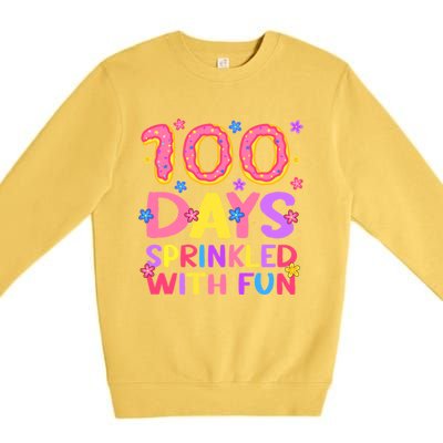 100 Days Sprinkled With Fun 100th Day Of School Teacher Gift Premium Crewneck Sweatshirt