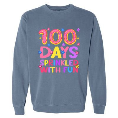 100 Days Sprinkled With Fun 100th Day Of School Teacher Gift Garment-Dyed Sweatshirt