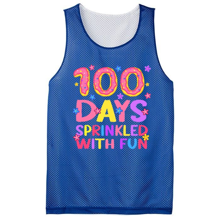 100 Days Sprinkled With Fun 100th Day Of School Teacher Gift Mesh Reversible Basketball Jersey Tank