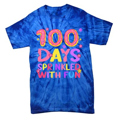 100 Days Sprinkled With Fun 100th Day Of School Teacher Gift Tie-Dye T-Shirt