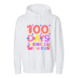 100 Days Sprinkled With Fun 100th Day Of School Teacher Gift Garment-Dyed Fleece Hoodie