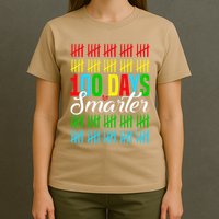 100 Days Smarter Counting Tally Marks 100th Day Of School T-Shirt