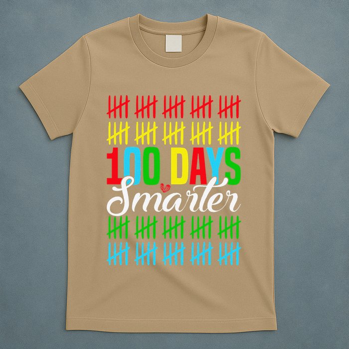 100 Days Smarter Counting Tally Marks 100th Day Of School T-Shirt