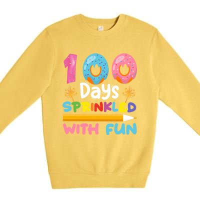 100 Days Sprinkled With Fun 100th Day Of School Teacher Gift Premium Crewneck Sweatshirt