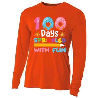 100 Days Sprinkled With Fun 100th Day Of School Teacher Gift Cooling Performance Long Sleeve Crew