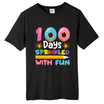 100 Days Sprinkled With Fun 100th Day Of School Teacher Gift Tall Fusion ChromaSoft Performance T-Shirt