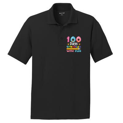 100 Days Sprinkled With Fun 100th Day Of School Teacher Gift PosiCharge RacerMesh Polo