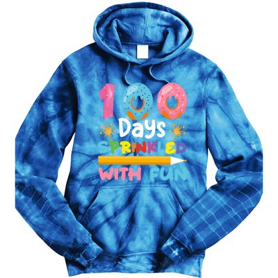 100 Days Sprinkled With Fun 100th Day Of School Teacher Gift Tie Dye Hoodie