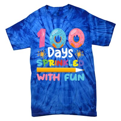 100 Days Sprinkled With Fun 100th Day Of School Teacher Gift Tie-Dye T-Shirt