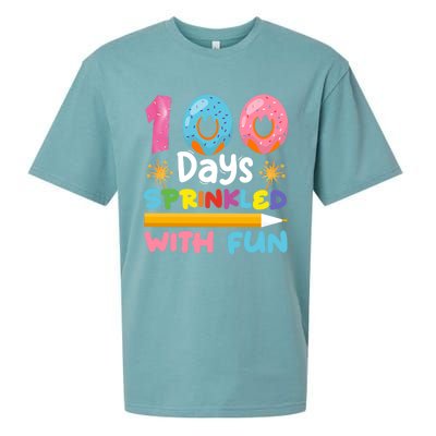 100 Days Sprinkled With Fun 100th Day Of School Teacher Gift Sueded Cloud Jersey T-Shirt