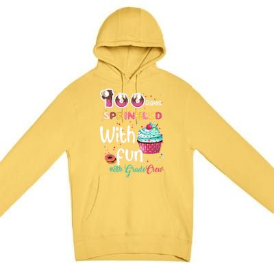 100 Days Sprinkled With Fun 8th Grade Crew Day Of School Meaningful Gift Premium Pullover Hoodie