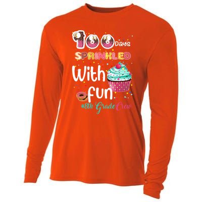 100 Days Sprinkled With Fun 8th Grade Crew Day Of School Meaningful Gift Cooling Performance Long Sleeve Crew