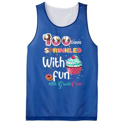 100 Days Sprinkled With Fun 8th Grade Crew Day Of School Meaningful Gift Mesh Reversible Basketball Jersey Tank