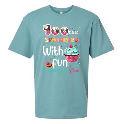 100 Days Sprinkled With Fun 8th Grade Crew Day Of School Meaningful Gift Sueded Cloud Jersey T-Shirt