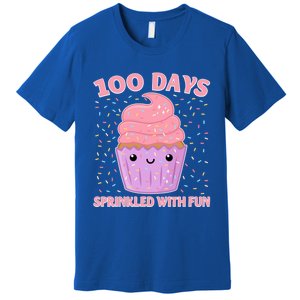 100 Days Sprinkled With Fun Cupcake 100th Day Of School Cute Gift Premium T-Shirt