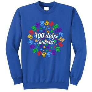 100 Day Smarter Hands 100 Days Of School Autism Teachers Gift Tall Sweatshirt