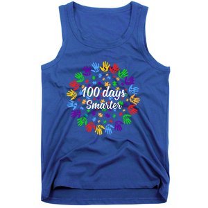 100 Day Smarter Hands 100 Days Of School Autism Teachers Gift Tank Top