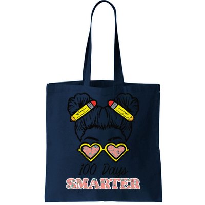 100 Days Smarter Bun 100th Day School Teacher Girl Tote Bag