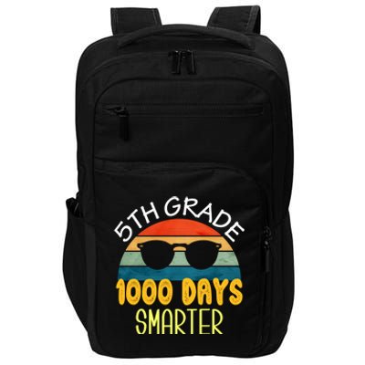 1000 Days Smarter Fifth 5th Grade Teacher Student Of School Impact Tech Backpack