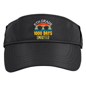 1000 Days Smarter Fifth 5th Grade Teacher Student Of School Adult Drive Performance Visor