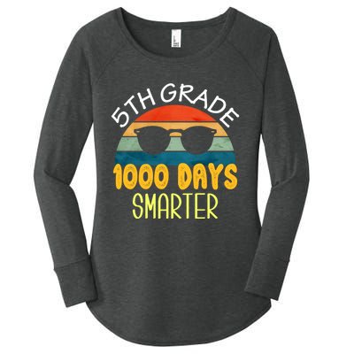 1000 Days Smarter Fifth 5th Grade Teacher Student Of School Women's Perfect Tri Tunic Long Sleeve Shirt