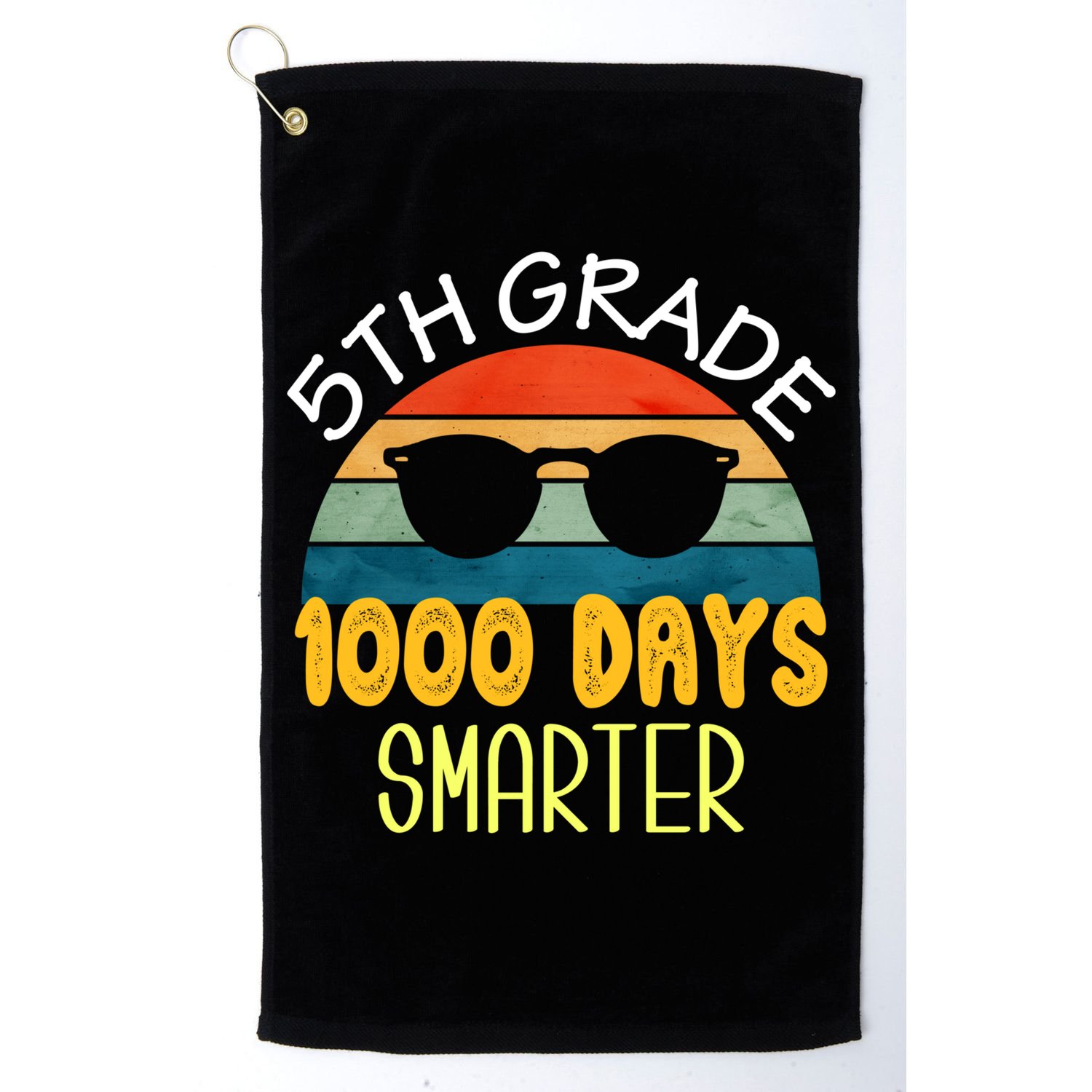 1000 Days Smarter Fifth 5th Grade Teacher Student Of School Golf Towel