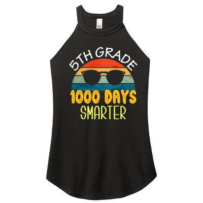 1000 Days Smarter Fifth 5th Grade Teacher Student Of School Women’s Perfect Tri Rocker Tank