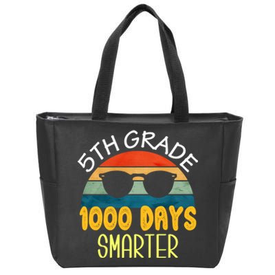 1000 Days Smarter Fifth 5th Grade Teacher Student Of School Zip Tote Bag