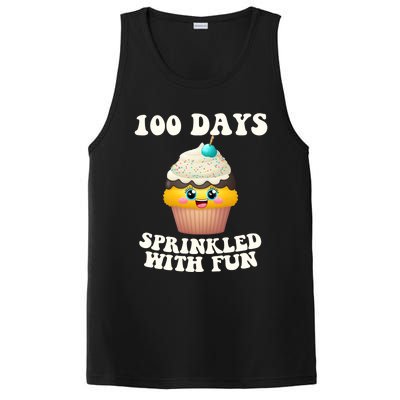 100 Days Sprinkled With Fun Cupcake 100th Day Of School Gift PosiCharge Competitor Tank