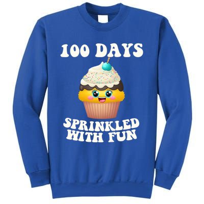 100 Days Sprinkled With Fun Cupcake 100th Day Of School Gift Sweatshirt