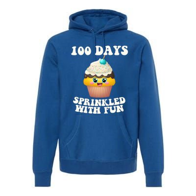 100 Days Sprinkled With Fun Cupcake 100th Day Of School Gift Premium Hoodie