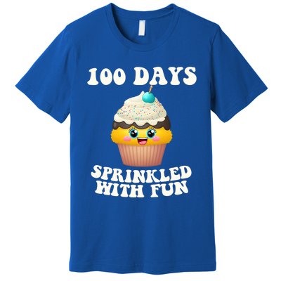 100 Days Sprinkled With Fun Cupcake 100th Day Of School Gift Premium T-Shirt