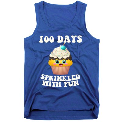 100 Days Sprinkled With Fun Cupcake 100th Day Of School Gift Tank Top