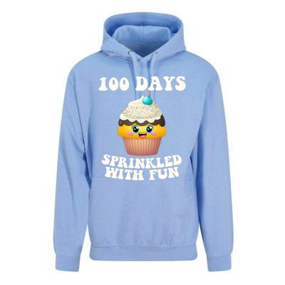 100 Days Sprinkled With Fun Cupcake 100th Day Of School Gift Unisex Surf Hoodie