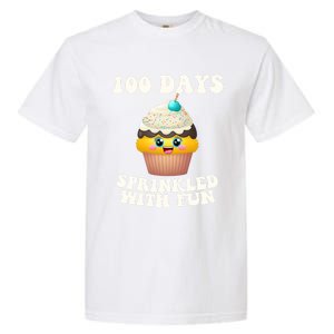 100 Days Sprinkled With Fun Cupcake 100th Day Of School Gift Garment-Dyed Heavyweight T-Shirt