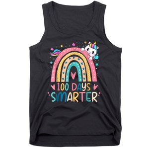 100 Days Smarter Unicorn 100th Day Of School Tank Top