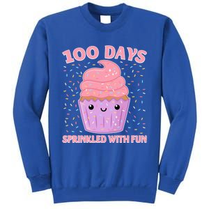 100 Days Sprinkled With Fun Cupcake 100th Day Of School Gift Tall Sweatshirt