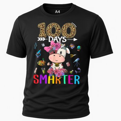 100 Days Smarter Cute Cow  Happy 100th Day of school  Performance Shirt