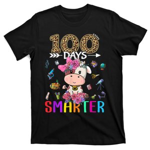 100 Days Smarter Cute Cow  Happy 100th Day of school  T-Shirt