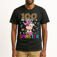 100 Days Smarter Cute Cow  Happy 100th Day of school  Tall T-Shirt