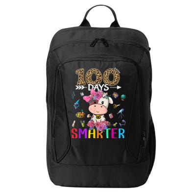 100 Days Smarter Cute Cow  Happy 100th Day of school  City Backpack