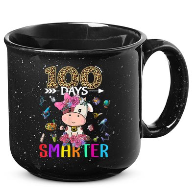 100 Days Smarter Cute Cow  Happy 100th Day of school  15oz Campfire Ceramic Mug