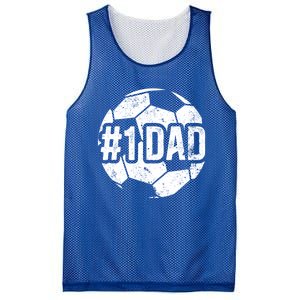 #1 Dad Soccer Dad Of A Soccer Player Dad Soccer Father Gift Mesh Reversible Basketball Jersey Tank