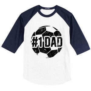 #1 Dad Soccer Dad Of A Soccer Player Dad Soccer Father Gift Baseball Sleeve Shirt