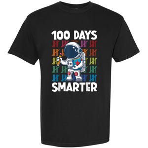 100 Days Smarter Space Astronaut 100th Day School Boy Garment-Dyed Heavyweight T-Shirt