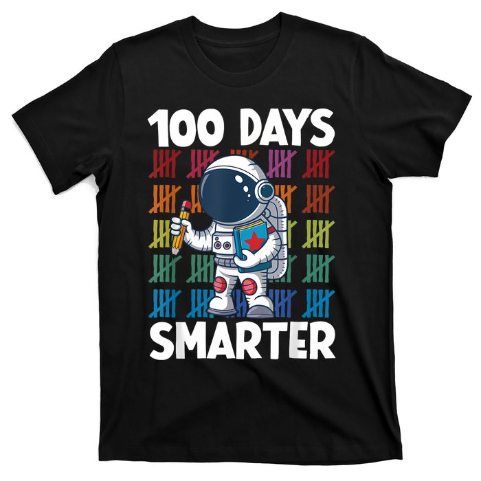 100 Days Smarter Space Astronaut 100th Day School Boy T-Shirt